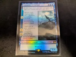 MTG Magic the Gathering FOIL Summon: Leviathan FIN! - Image 1