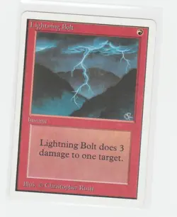 Magic the Gathering ~ MTG ~ 1x Lightning Bolt ~ UNLIMITED ~ MP - Image 1