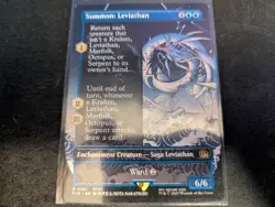 MTG Magic the Gathering Summon: Leviathan Borderless FIN! - Image 1