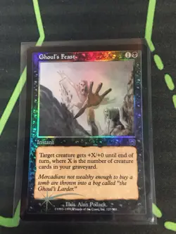 MTG Magic The Gathering Ghoul’s Feast LP Foil Mercadian Masques Black Commander - Image 1