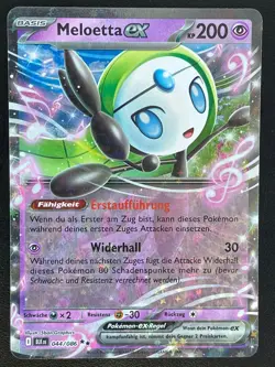 Meloetta EX 044/086 Schwarze Blitze Deutsch NM Pokemon - Image 1