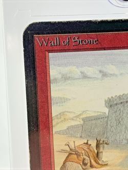 ALPHA - Wall of Stone - HP MTG Magic the Gathering 1993 Card in Magnetic Holder - Image 3