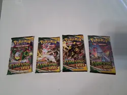 Evolving Skies Pokemon TCG Booster Packs Art Set (4 Packs) FACTORY SEALED - Image 1