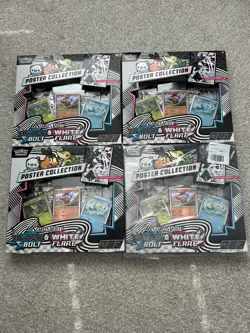 Pokemon TCG: Black Bolt & White Flare Unova Poster Collection x4 - IN HAND - Image 1
