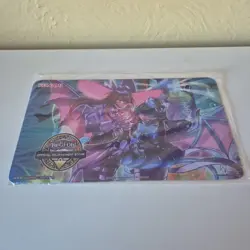 Yugioh! Playmat Back to duel Evil Twin Ki-sikil & Lil-la, Official Konami Mini - Image 1