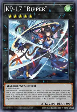 YuGiOh! K9-17 "Ripper" JUSH-EN034 Collector's Rare Edition PRE ORDER 31/07 - Image 1