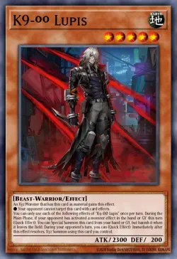 YuGiOh! K9-OO Lupis JUSH-EN034 Ultra Rare 1st Edition - Image 1