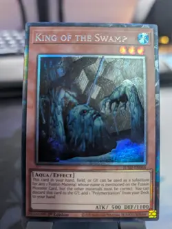 YuGiOh! King of the Swamp JUSH-EN046 Collectors Rare 1st Edition - Image 1