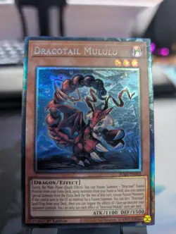 YuGiOh! Dracotail Mululu JUSH-EN005 Collector's Rare 1st Edition - Image 1