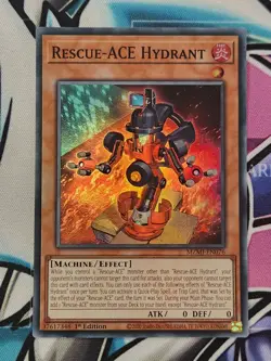 Rescue ACE Hydrant MZMI-EN076 Super Rare 1st Edition Yugioh Card Near Mint - Image 1