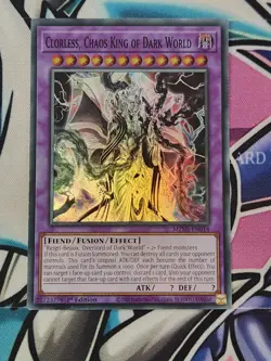 Clorless, Chaos King of Dark World MZMI-EN014 Super 1st Ed Near Mint Yugioh - Image 1