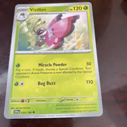 Vivillon 010/198 Uncommon Scarlet & Violet Base Set Pokemon TCG REGULAR CARD - Image 1