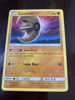 Pokemon Lunatone - 68/147 - Uncommon Burning Shadows TCG REGULAR CARD - Image 1
