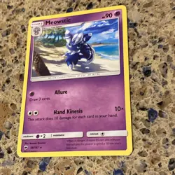 POKEMON Meowstic 60/147 Rare - Sun & Moon Burning Shadows Card TCG - Image 2