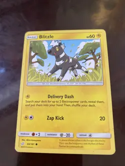POKEMON Team Up Blitzle 44/181 REGULAR FINISH TCG CARD - Image 1