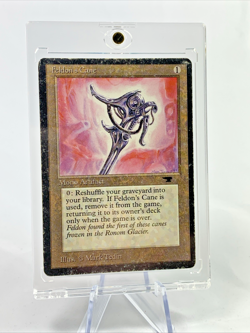ANTIQUITIES - Feldon's Cane - Played MTG Magic the Gathering Card in Holder - Image 1