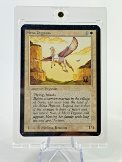 ALPHA - Mesa Pegasus - Played MTG Magic the Gathering 1993 Card Magnetic Holder - Image 1