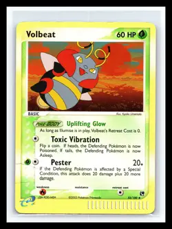 💥 Volbeat 53/100 Reverse Holo Foil 2003 EX Sandstorm Pokemon Card E Series - Image 1