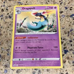 Dragapult 091/192 Rare Rebel Clash Pokemon TCG TRADING CARD - Image 1