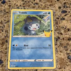 SOBBLE 24/25 25TH ANNIVERSARY MCDONALD'S PROMO 2021 POKEMON TCG REGULAR CARD - Image 1