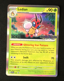 Pokemon Card TCG - Ledian SVP 133 - Stellar Crown Stamped Promo - NM ⭐ - Image 1