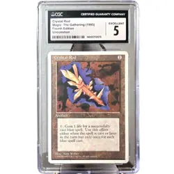 CRYSTAL ROD 4th Edition 1995 CGC Graded 5 Excellent MTG Magic The Gathering - Image 1