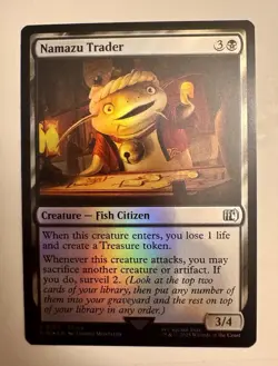 MTG Magic the Gathering Namazu Trader (107/764) Final Fantasy LP FOIL - Image 1