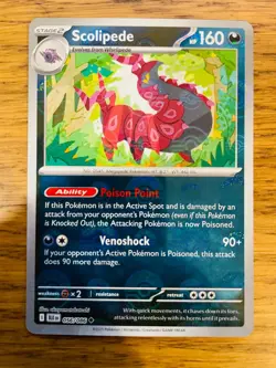 NM! Scolipede Pokeball (056/086) S&V Black Bolt Reverse Holo Pokemon Card! - Image 1