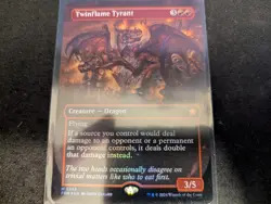 MTG Magic the Gathering FOIL Twinflame Tyrant Borderless FDN! - Image 1