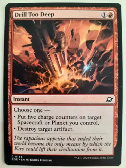 Drill Too Deep #0133 Edge of Eternities MTG Magic NM X 4 copies - Image 2