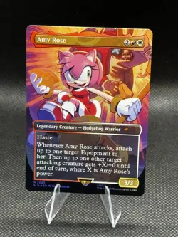 💖 Amy Rose 🌈 Rainbow Foil Sonic x Secret Lair - NM - MTG FAST SHIPPING!! MINT! - Image 1