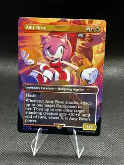 💖 Amy Rose 🌈 Rainbow Foil Sonic x Secret Lair - NM - MTG FAST SHIPPING!! MINT! - Image 2