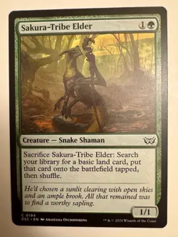 MTG Magic Sakura-Tribe Elder 0194 Commander: Duskmourn: House of Horror DSC - Image 1