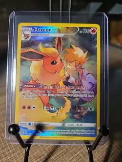 Flareon & Blue TG01/TG30 Brilliant Stars Trainer Gallery NM Rare Pokemon Card - Image 1