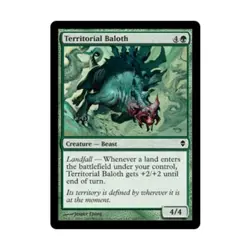 WOTC MtG Zendikar Territorial Baloth (C) (x4) NM - Image 1
