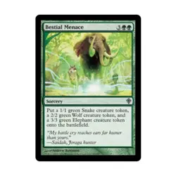 WOTC MtG Worldwake Bestial Menace (U) (x4) NM - Image 1
