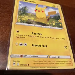 POKEMON Pikachu #49/203 Evolving Skies Common REGULAR Card TCG TRADING - Image 2