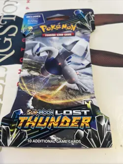 Pokemon: Sun & Moon: Lost Thunder Sleeved Booster Pack - Lugia Artwork - SEALED - Image 1