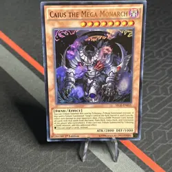 Near mint Yugioh Caius The Mega Monarch SECE-EN035 Ultra Rare 1st Ed - Image 1