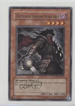 R - Armageddon Knight YuGiOh Turbo Pack: Booster 1 #TU01-EN011 2009 u3f - Image 1