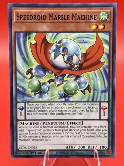 Speedroid Marble Machine Legendary Duelists: Synchro Storm #LED8-EN015 Yugioh NM - Image 1