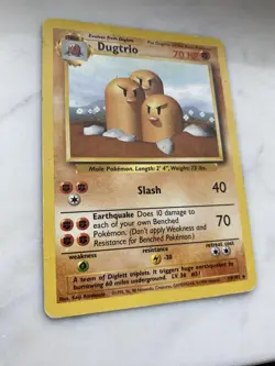 Pokemon TCG Dugtrio Card Unlimited Base Set 19/102 Rare LP Vintage WotC 1999 - Image 2
