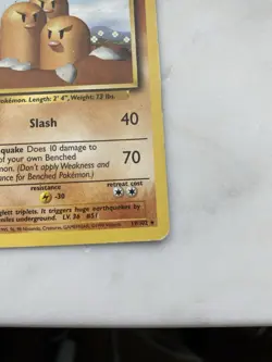 Pokemon TCG Dugtrio Card Unlimited Base Set 19/102 Rare LP Vintage WotC 1999 - Image 3
