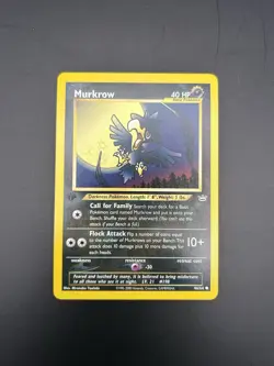 2001 Murkrow 1st Edition Stamped Pokemon Neo Revelation TCG Card #46/64 - Image 1