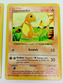 Charmander & Charmeleon Shadowless Lot of 2 - Base Set WOTC Pokemon Card pair HP - Image 3