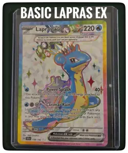 Pokemon TCG Lapras EX Stellar Crown Ultra Rare Card #158/142 - Image 1