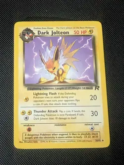 Pokemon Dark Jolteon TCG Team Rocket Card 38/82 Regular NM - Image 1