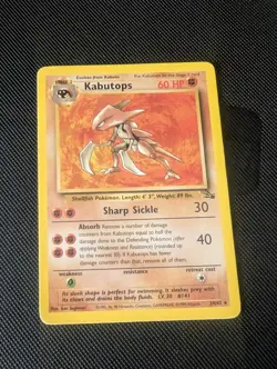 Kabutops 24/62 Pokemon Card Fossil WOTC Non Holo Rare - Image 1