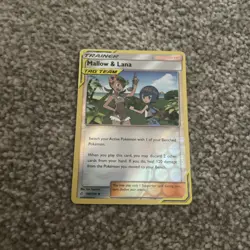 Pokemon Card Mallow & Lana 198/236 Cosmic Eclipse Reverse Holo Near Mint - Image 1