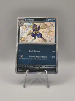 Pokemon TCG Bisharp Card Paldean Fates Shiny Rare 186/091 NM/Mint Condition - Image 1